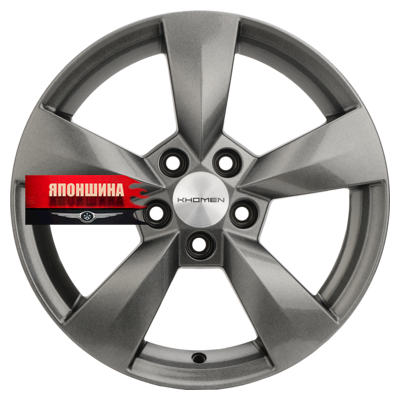Диск литой KHOMEN WHEELS KHW1504 6J15 PCD5*100 ET40 DIA57,1 G-SILVER (WHS498092)