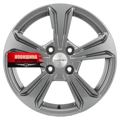Диск литой KHOMEN WHEELS KHW1502 6J15 PCD4*100 ET45 DIA54,1 GRAY (WHS497873)
