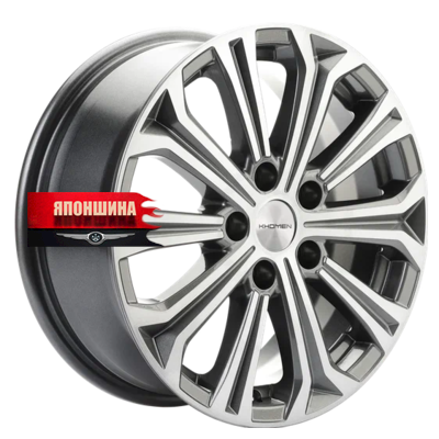 Диск литой KHOMEN WHEELS KHW1610 6,5J16 PCD5*108 ET50 DIA63,3 GRAY-FP (WHS498222)
