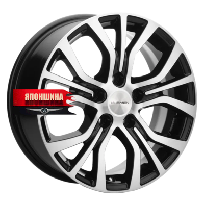 Диск литой KHOMEN WHEELS KHW1608 6,5J16 PCD5*110 ET40 DIA67,1 BLACK-FP (WHS519214)