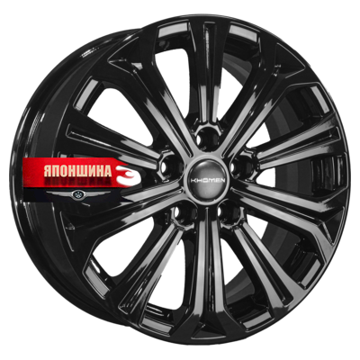 Диск литой KHOMEN WHEELS KHW1610 6,5J16 PCD5*114,3 ET43 DIA67,1 BLACK (WHS524670)