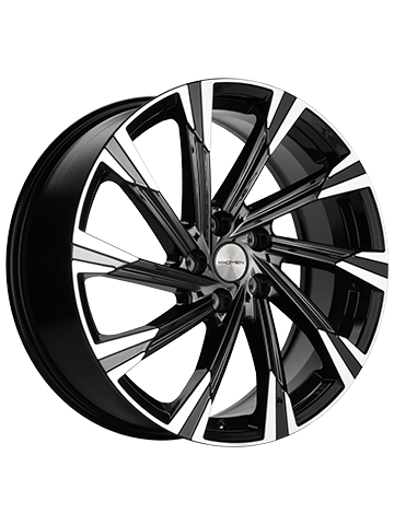 Диск литой KHOMEN WHEELS KHW1901 7,5J19 PCD5*108 ET36 DIA65,1 Black-FP (27210)