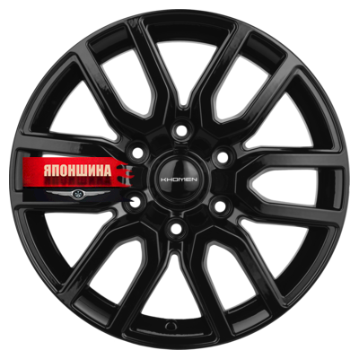 Диск литой KHOMEN WHEELS KHW1723 8J17 PCD6*139,7 ET50 DIA92,5 BLACK (WHS530832)