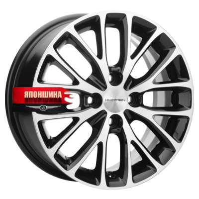 Диск литой KHOMEN WHEELS KHW1506 6J15 PCD4*98 ET36 DIA58,6 BLACK-FP (WHS503384)