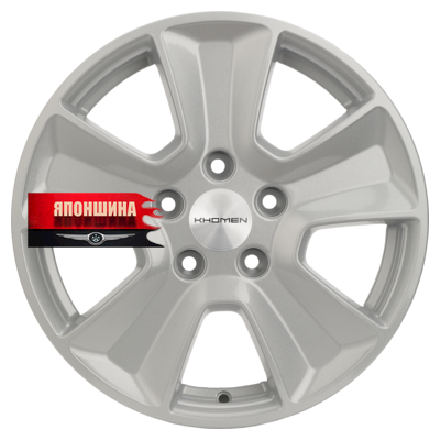 Диск литой KHOMEN WHEELS KHW1601 6,5J16 PCD5*114,3 ET50 DIA67,1 F-SILVER (WHS498522)