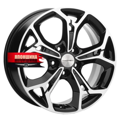 Диск литой KHOMEN WHEELS KHW1702 7J17 PCD5*108 ET43 DIA65,1 BLACK-FP (WHS527805)