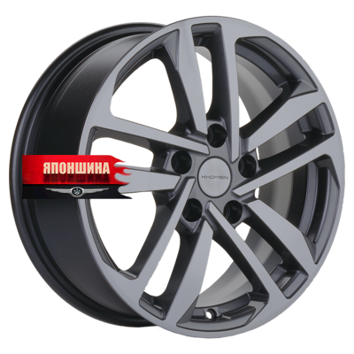 Диск литой KHOMEN WHEELS KHW1612 6,5J16 PCD5*114,3 ET43 DIA67,1 GRAY (WHS502146)