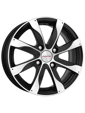 Диск литой K&K ДЖЕМИНИ 5,5J14 PCD4*100 ET39 DIA67,1 алмаз черный (7323)