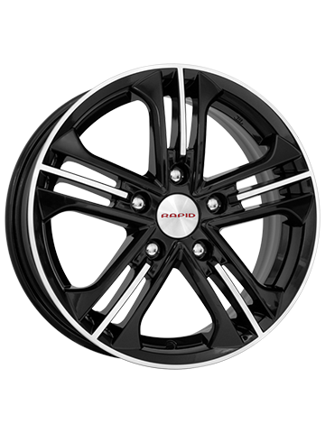 Диск литой K&K TRINITY 6J15 PCD5*108 ET43 DIA67,1 алмаз черный (14406)