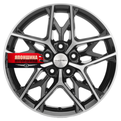 Диск литой KHOMEN WHEELS KHW1709 7J17 PCD5*114,3 ET50 DIA67,1 BLACK-FP (WHS498688)