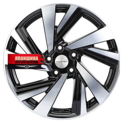 Диск литой KHOMEN WHEELS KHW1801 7,5J18 PCD5*114,3 ET38 DIA67,1 BLACK-FP (WHS498675)