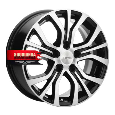 Диск литой KHOMEN WHEELS KHW1608 6,5J16 PCD5*120 ET38 DIA65,1 BLACK-FP (WHS508265)