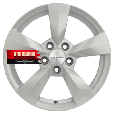 Диск литой KHOMEN WHEELS KHW1504 6J15 PCD5*100 ET38 DIA57,1 F-SILVER (WHS498511)