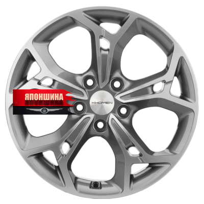 Диск литой KHOMEN WHEELS KHW1702 7J17 PCD5*112 ET40 DIA57,1 GRAY-FP (WHS498259)