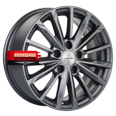 Диск литой KHOMEN WHEELS KHW1611 6,5J16 PCD5*114,3 ET45 DIA60,1 GRAY (WHS497952)