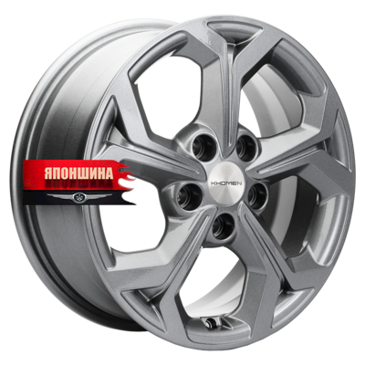 Диск литой KHOMEN WHEELS KHW1606 6,5J16 PCD5*114,3 ET46 DIA67,1 GRAY (WHS524636)