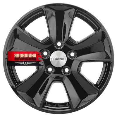 Диск литой KHOMEN WHEELS KHW1601 6,5J16 PCD5*114,3 ET50 DIA66,1 BLACK (WHS497883)