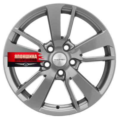 Диск литой KHOMEN WHEELS KHW1704 7J17 PCD5*114,3 ET38 DIA67,1 GRAY (WHS497916)