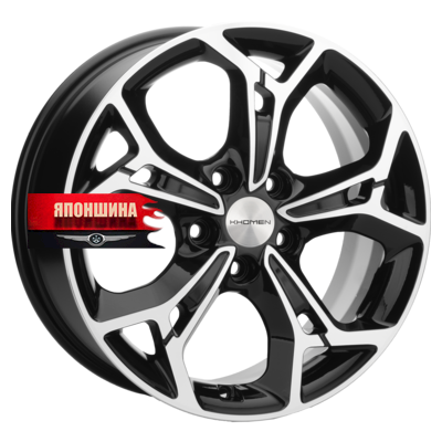 Диск литой KHOMEN WHEELS KHW1702 7J17 PCD5*110 ET45 DIA67,1 BLACK-FP (WHS522627)