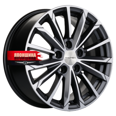 Диск литой KHOMEN WHEELS KHW1611 6,5J16 PCD5*114,3 ET50 DIA67,1 GRAY-FP (WHS498181)