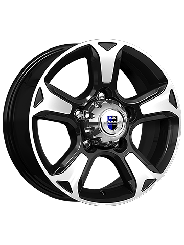 Диск литой K&K АТЛАНТ 7J16 PCD5*139,7 ET35 DIA98 алмаз черный (20767)