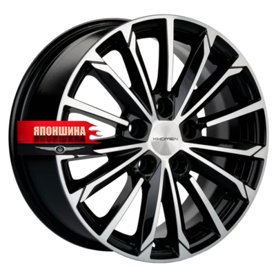 Диск литой KHOMEN WHEELS KHW1611 6,5J16 PCD5*110 ET45 DIA67,1 BLACK-FP (WHS518136)