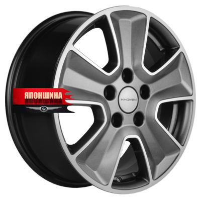 Диск литой KHOMEN WHEELS KHW1601 6,5J16 PCD5*114,3 ET43 DIA67,1 GRAY-FP (WHS524660)
