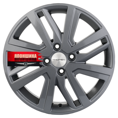 Диск литой KHOMEN WHEELS KHW1609 6J16 PCD4*100 ET46 DIA54,1 GRAY (WHS497933)