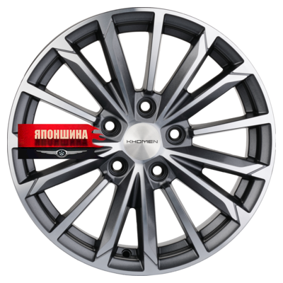 Диск литой KHOMEN WHEELS KHW1611 6,5J16 PCD5*110 ET46 DIA63,3 GRAY-FP (WHS528480)