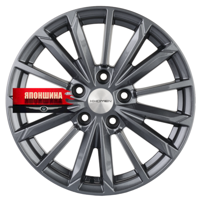 Диск литой KHOMEN WHEELS KHW1611 6,5J16 PCD5*114,3 ET45 DIA67,1 GRAY (WHS497953)