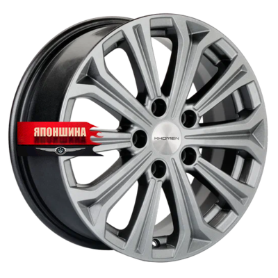Диск литой KHOMEN WHEELS KHW1610 6,5J16 PCD5*114,3 ET41 DIA67,1 GRAY (WHS509489)