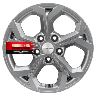 Диск литой KHOMEN WHEELS KHW1606 6,5J16 PCD5*108 ET50 DIA63,3 GRAY (WHS499789)