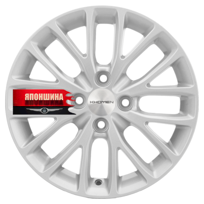 Диск литой KHOMEN WHEELS KHW1506 6J15 PCD4*100 ET46 DIA54,1 F-SILVER (WHS498521)
