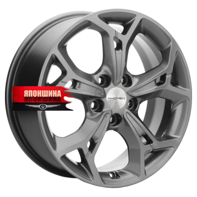 Диск литой KHOMEN WHEELS KHW1702 7J17 PCD5*114,3 ET37 DIA66,5 GRAY (WHS512205)