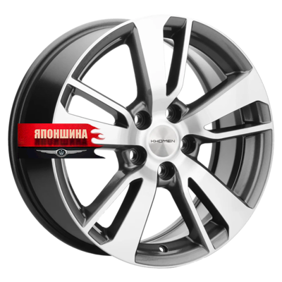 Диск литой KHOMEN WHEELS KHW1704 7J17 PCD5*114,3 ET43,5 DIA67,1 GRAY-FP (WHS532333)