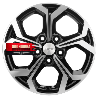 Диск литой KHOMEN WHEELS KHW1606 6,5J16 PCD5*114,3 ET50 DIA67,1 BLACK-FP (WHS498728)