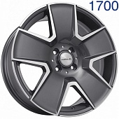 Диск литой KIPARDO KF61 7,5J17 PCD4*100 ET40 DIA73,1 GUNMETAL MACHINE FACE (1700KF61)