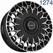 Диск литой FF KF54 7J17 PCD4*98 ET28 DIA73,1 BLACK POLISH (1274KF54)