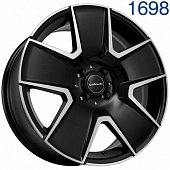 Диск литой KIPARDO KF61 7,5J17 PCD4*100 ET40 DIA73,1 GLOSS BLACK MACHINED FACE (1698KF61)