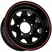 Диск штампованный GRIZZLY SW01 8J16 PCD5*150 ET-10 DIA110,5 SHINNING BLACK WITH 2 RED LINE (1882SW01)